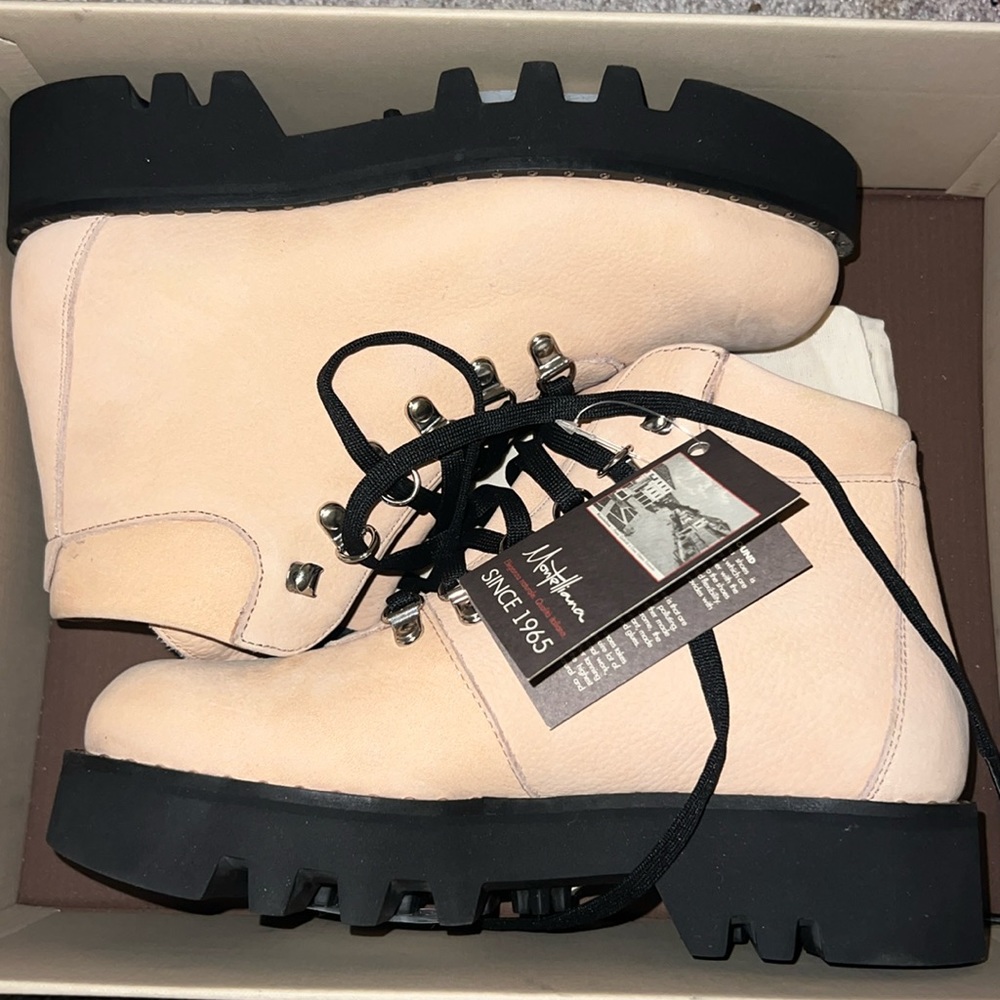 Blush colored Montelliana boots